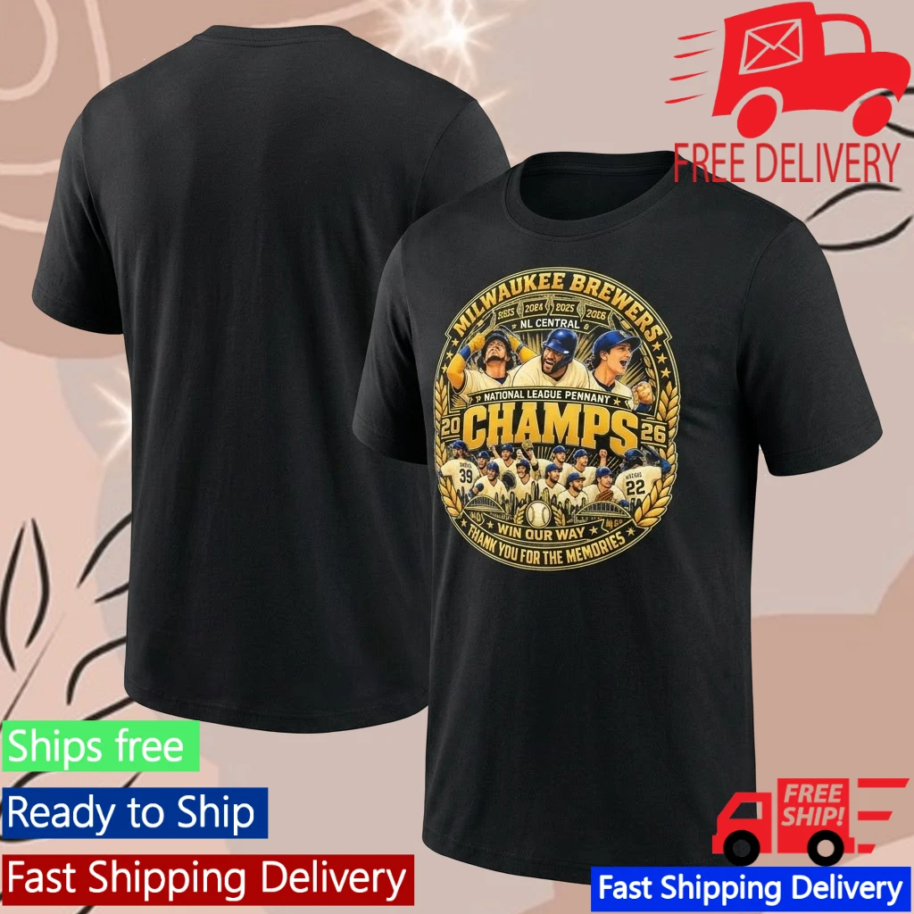 Brewers NL Central National League Pennant Champs 2026 T-Shirt