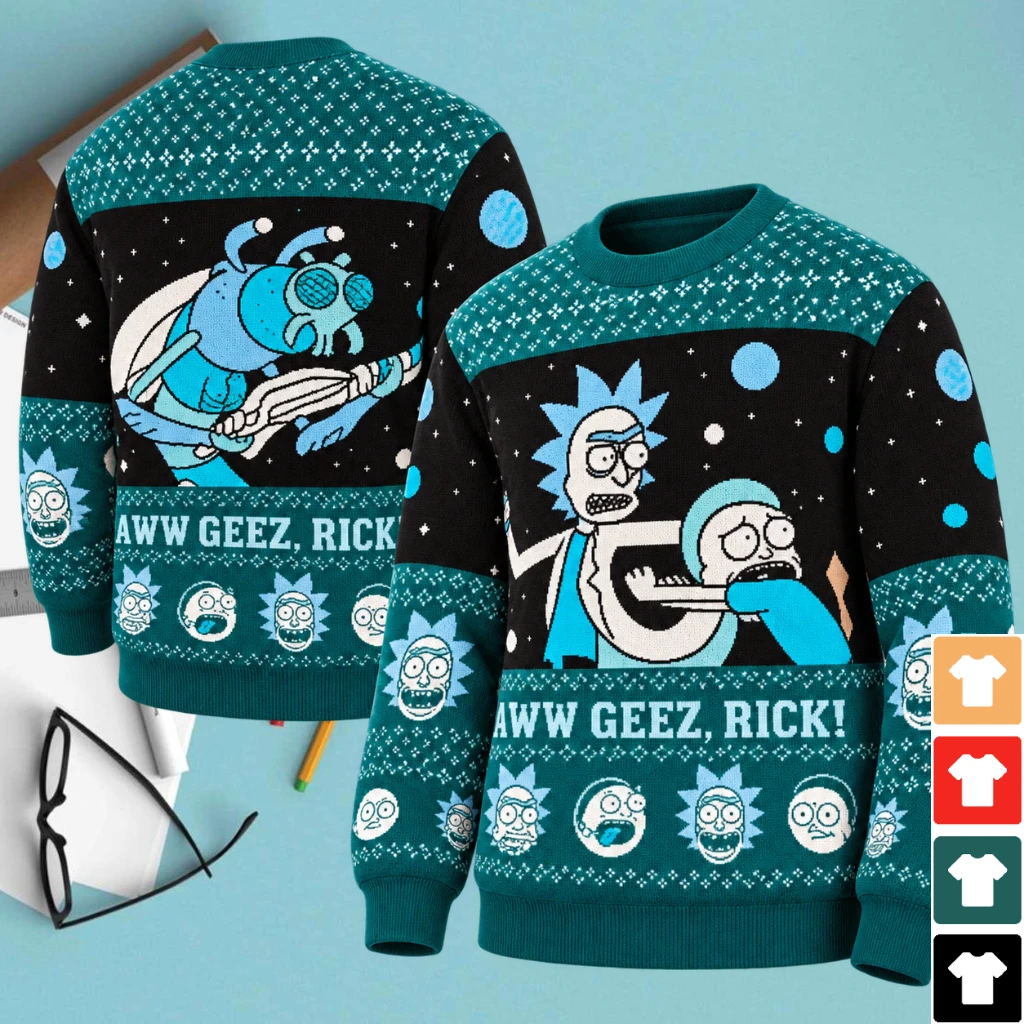 Rick And Morty Aww Geez Rick Christmas Sweater