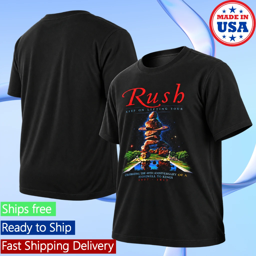 Rush Fifty Something Tour Washington DC 2026 Two Sided Black T-Shirt